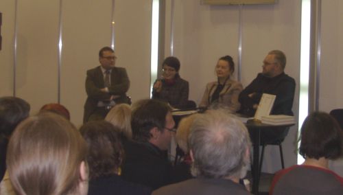 Vilniaus knygų mugėje Lietuvių literatūros ir tautosakos institutas paskelbė LLTI premijos laureatą. Nuotr. I. Mankevičienės