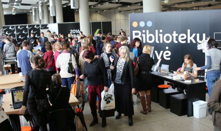 Bibliotekų erdvė Vilniaus knygų mugėje. Nuotr. Vygaudo Juozaičio